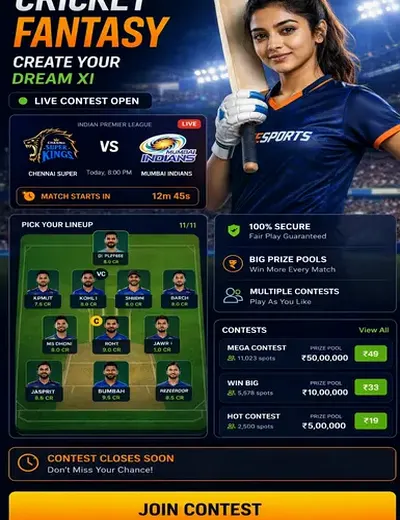 Dreem77 (dreem 77) fantasy cricket & matchday visual 3